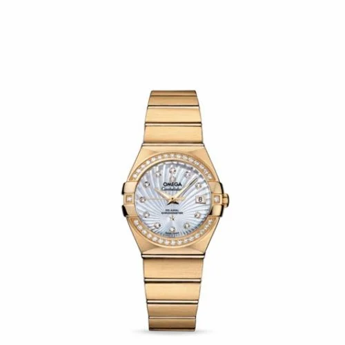 Omega Constellation Co-Axial 27 Brushed Yellow Gold / Diamond / MOP Supernova 123.55.27.20.55.002 (12355272055002)